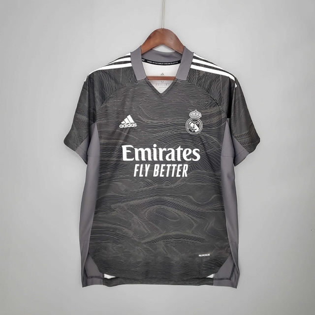 Camisa Real Madrid Goleiro 21/22 Adidas Masculina Torcedor Preta