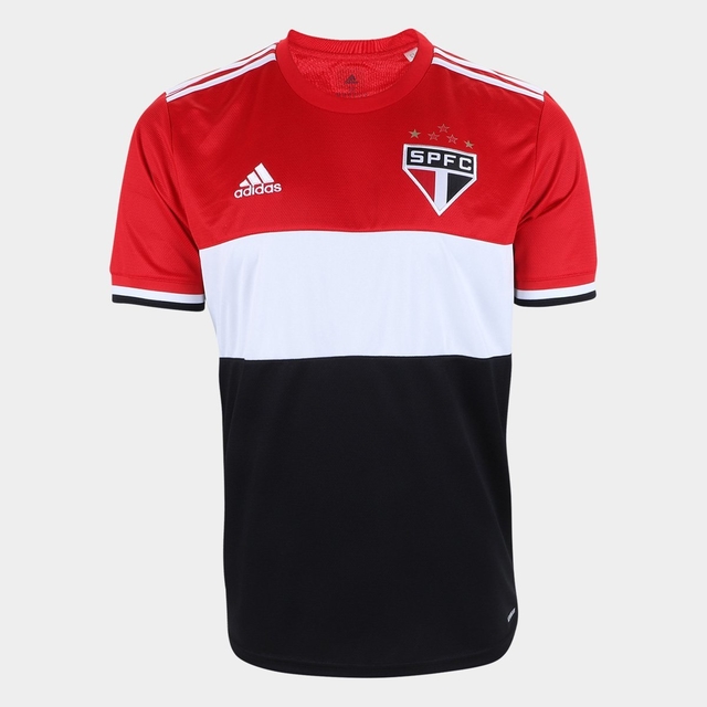 Camisa São Paulo Third 21/22 Adidas Masculina Vermelho+Preto