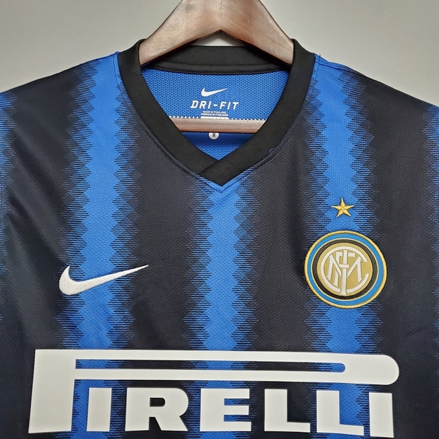 Camisa Inter de Milão Retrô 10/11 Nike - Preta e Azul | FutLoja IDC
