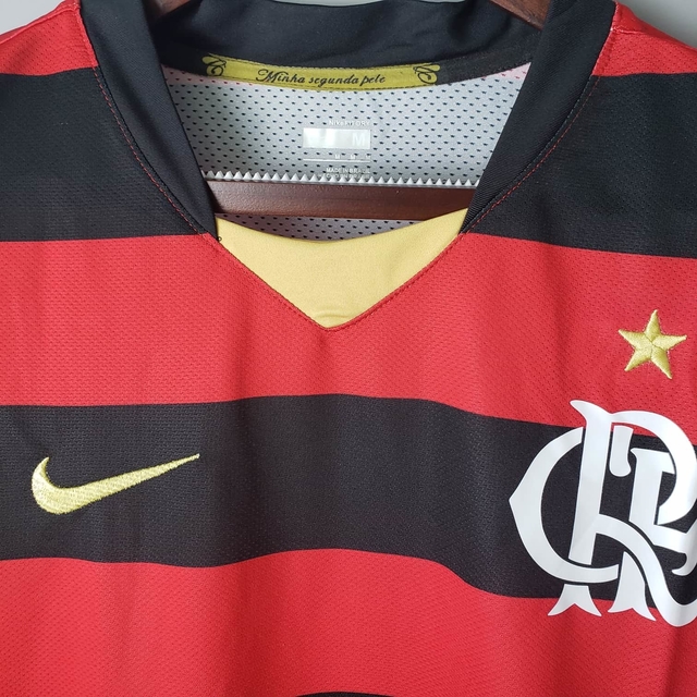 Camisa Flamengo Retrô 2009 Vermelha e Preta - Nike