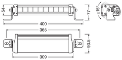 Barra LED - 309 mm - 12/24V - (1 Pza) - 35W - SPOT - tienda en línea