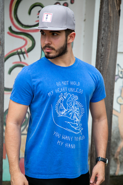 Camisa Azul Masculina Heart LádoCoração - comprar online