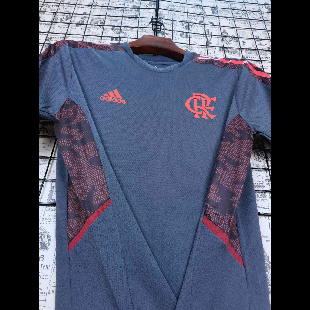 camisa treino flamengo cinza