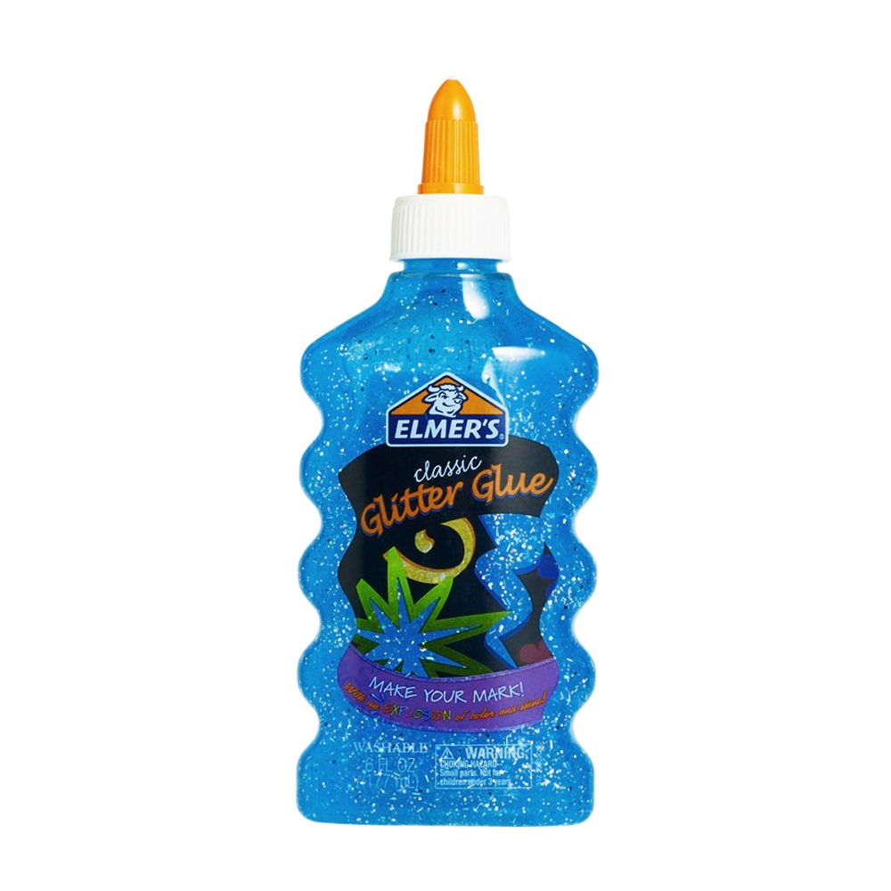 PEGAMENTO ELMER´S GLITTER AZÚL PARA SLIME