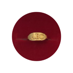 Anel Infantil Formatura ABC Ouro 18k ABC