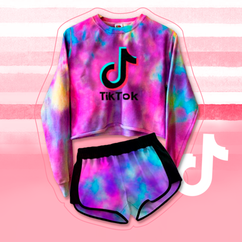 tik tok moletom com capuz tie dye