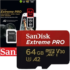 Memoria Micro SD Sandisk Extreme Pro 64gb - comprar online
