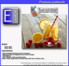 VIDRIO TEMPLADO DECORATIVO 60x65cm Mod. 2031 - comprar online