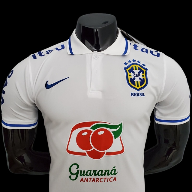 camisa polo branca seleção brasileira - todos os patrocinios