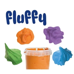 Pintura para dedos fluffy 4 colores - Zona Didactica