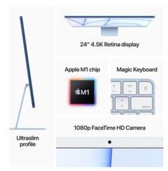 Apple 24" iMac with M1 Chip 8-core CPU 8-core GPU 256gb SSD 8gb memory (Mid 2021) - comprar online
