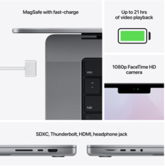 Macbook Pro 16 Apple M1 MAX Chip with 10-Core CPU and 32-Core GPU 1TB Storage 32gb ram - comprar online