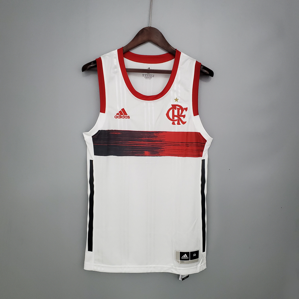Camisa Regata Basquete Flamengo 21/22 Adidas Masculina - Preto, Vermelho e  Branco