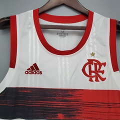 Camisa Regata Basquete Flamengo 21/22 Adidas Masculina - Preto, Vermelho e  Branco