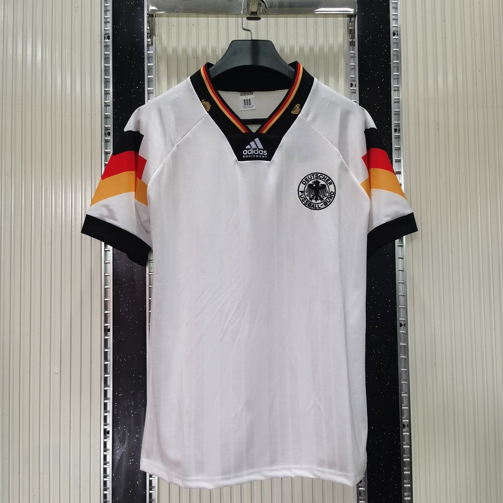Camisa Retrô Alemanha Seleção I 1992 Adidas Torcedor Masculina - Branca