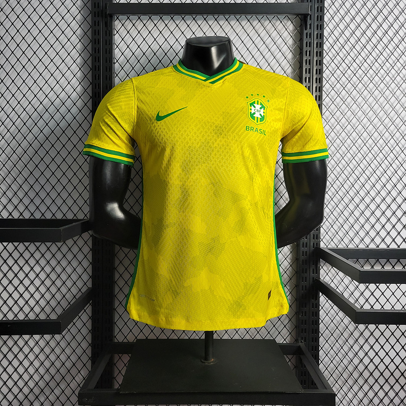 Camisa Brasil Seleção 22/23 Nike Jogador Masculino - Amarela Gola V