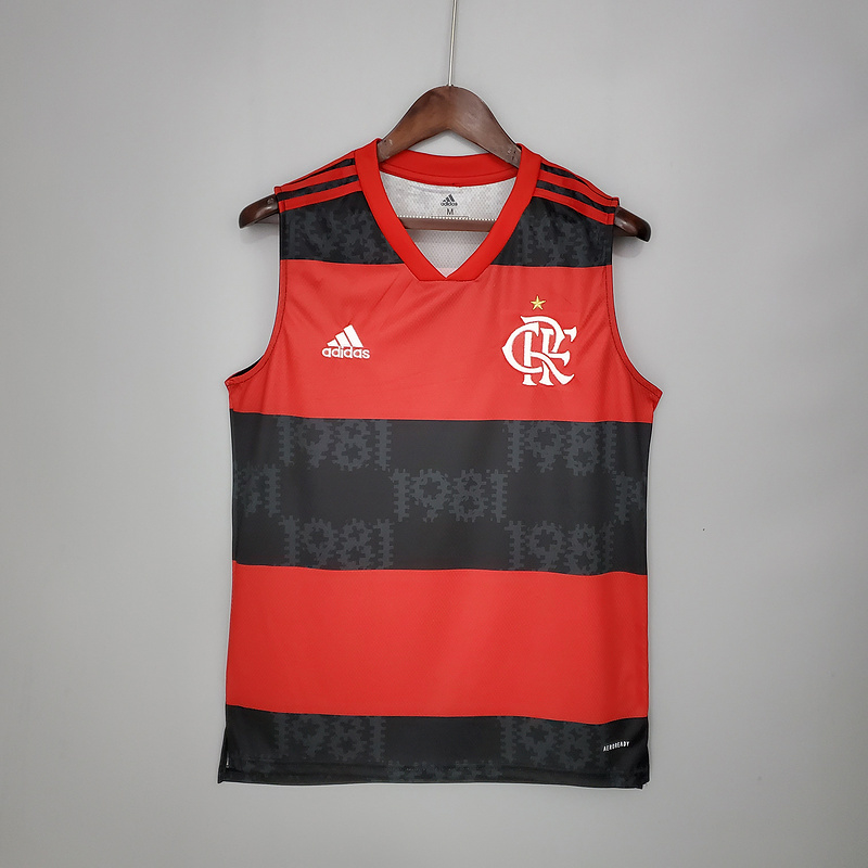Camisa Regata Basquete Flamengo 21/22 Adidas Masculina - Preto e Vermelho