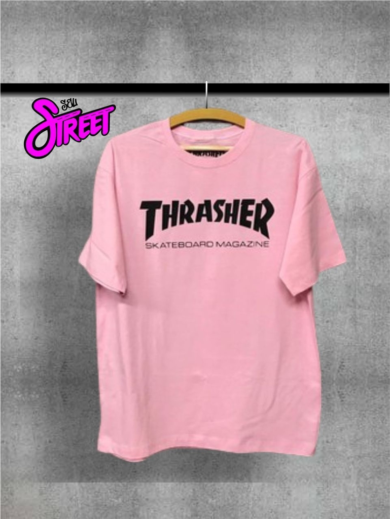 camiseta da thrasher rosa