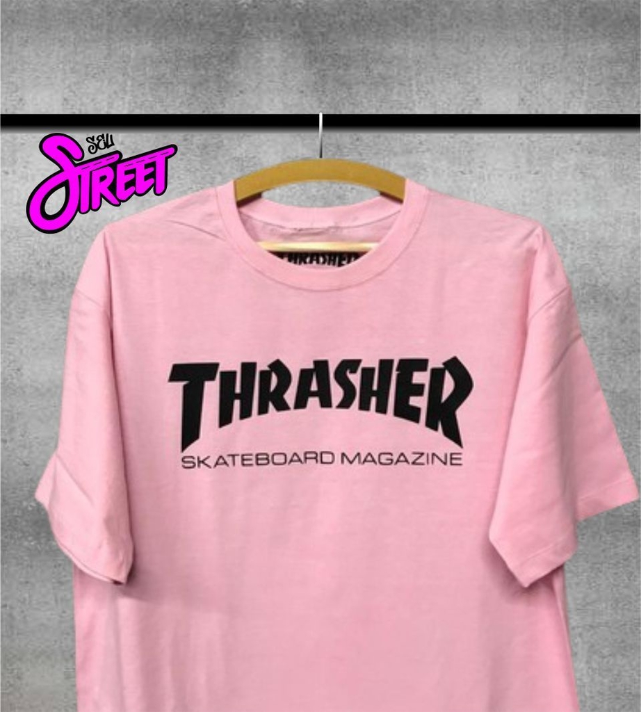 camiseta thrasher rosa