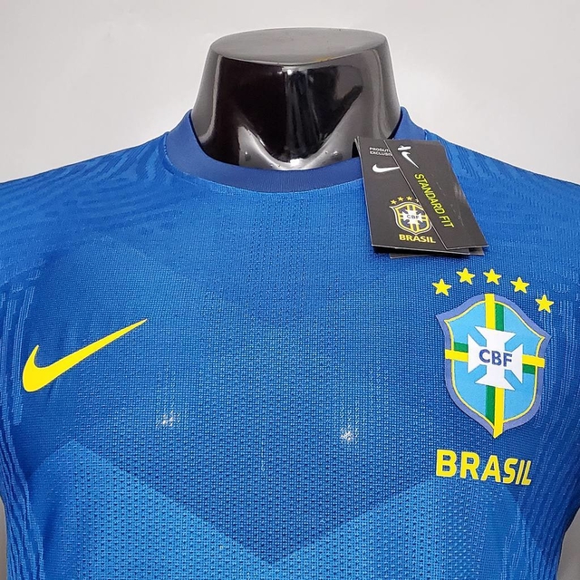 camisa seleção brasileira versao jogador 21/22 azul