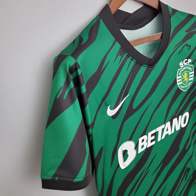 Camisa Sporting De Portugal III 21/22 Nike Masculino Verde e Preta