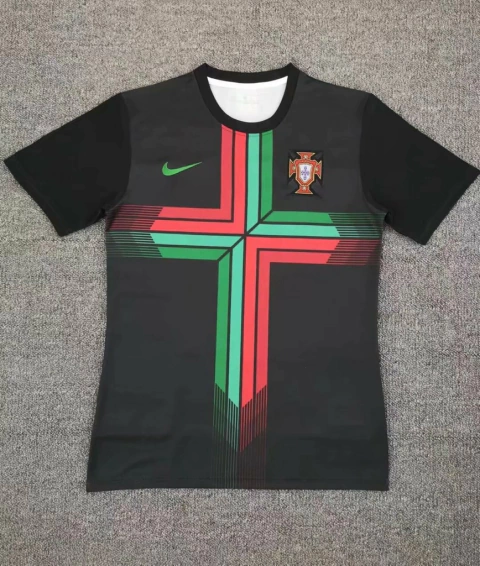 Camisa Seleção De Portugal Preta 22/23 Nike Masculina Cruz