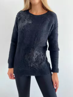 Sweater 281 -Doble flor- -Pelo de mono- - comprar online