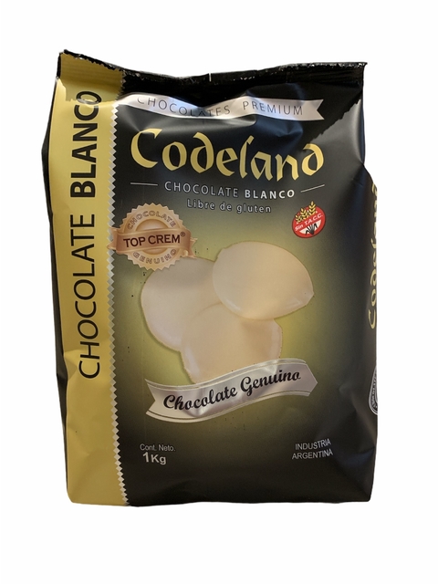 Codeland TOP CREM Chocolate Cobertura Blanco X 1 Kg Sin Taccr