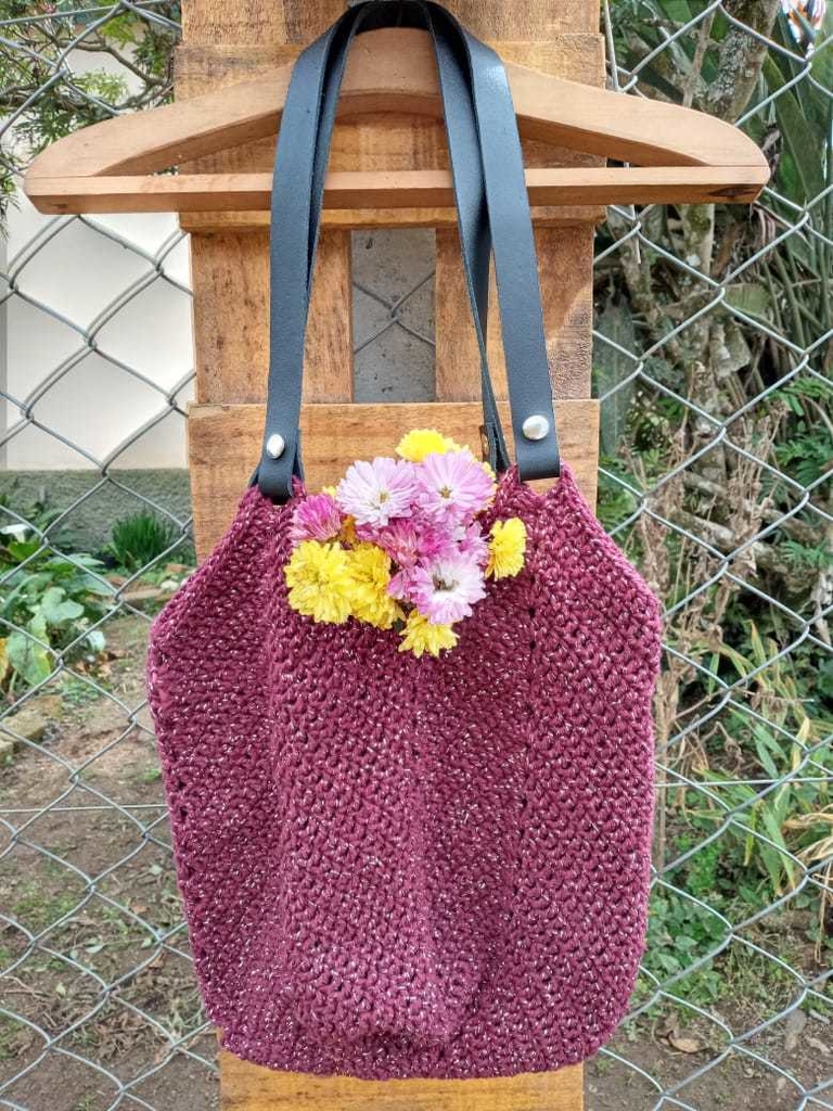 crochet lavender bolsas