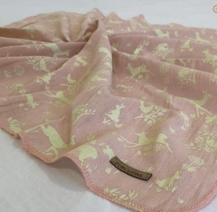 Set x 3 manta algodón bosque rosa - comprar online