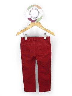 Calça com elastano em veludo cotele vermrlho Carter´s Tam 3 Como novo - comprar online