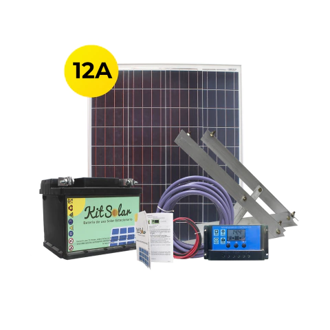 Kit Solar Con Panel De 80w Bateria De 45a Usb Y Pantalla 12A