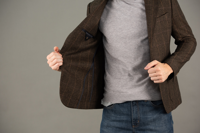 Saco corto hombre clearance