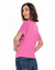 Camiseta Bolso Fake - Rosa Chiclete com Verde Mint - loja online
