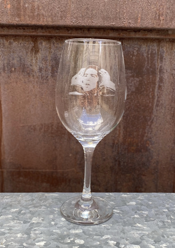 Leonardo - Copa De Vino Con Grabado - Wine Buddy - Regalo Para
