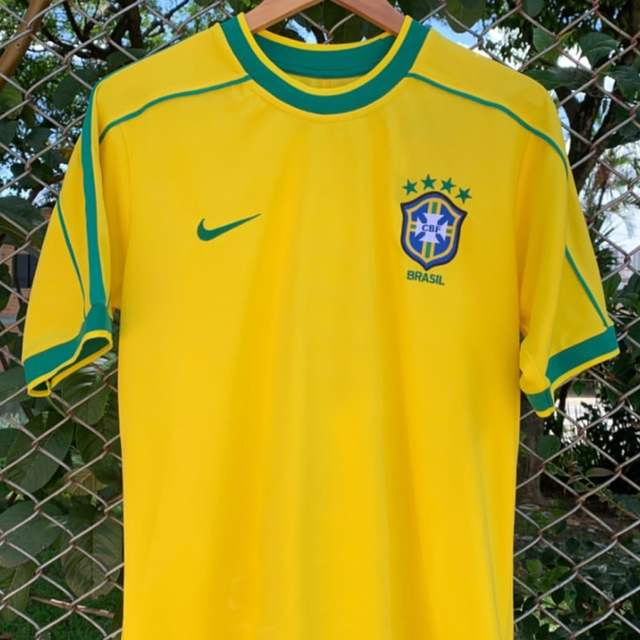 Camisa Retrô Brasil 1998 - Uniforme 1 Masculino