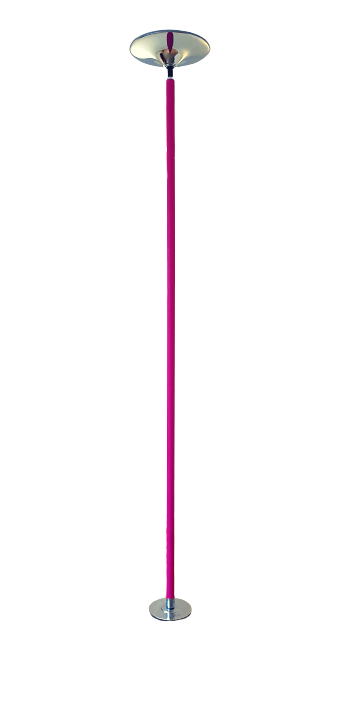Barra de Pole Dance Pink Silicone Giratória, Removível e Desmontável