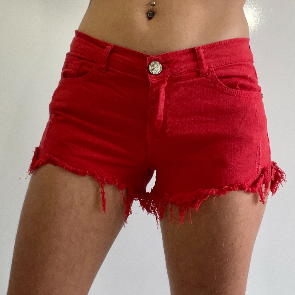 Short Jeans Vermelho - Zara