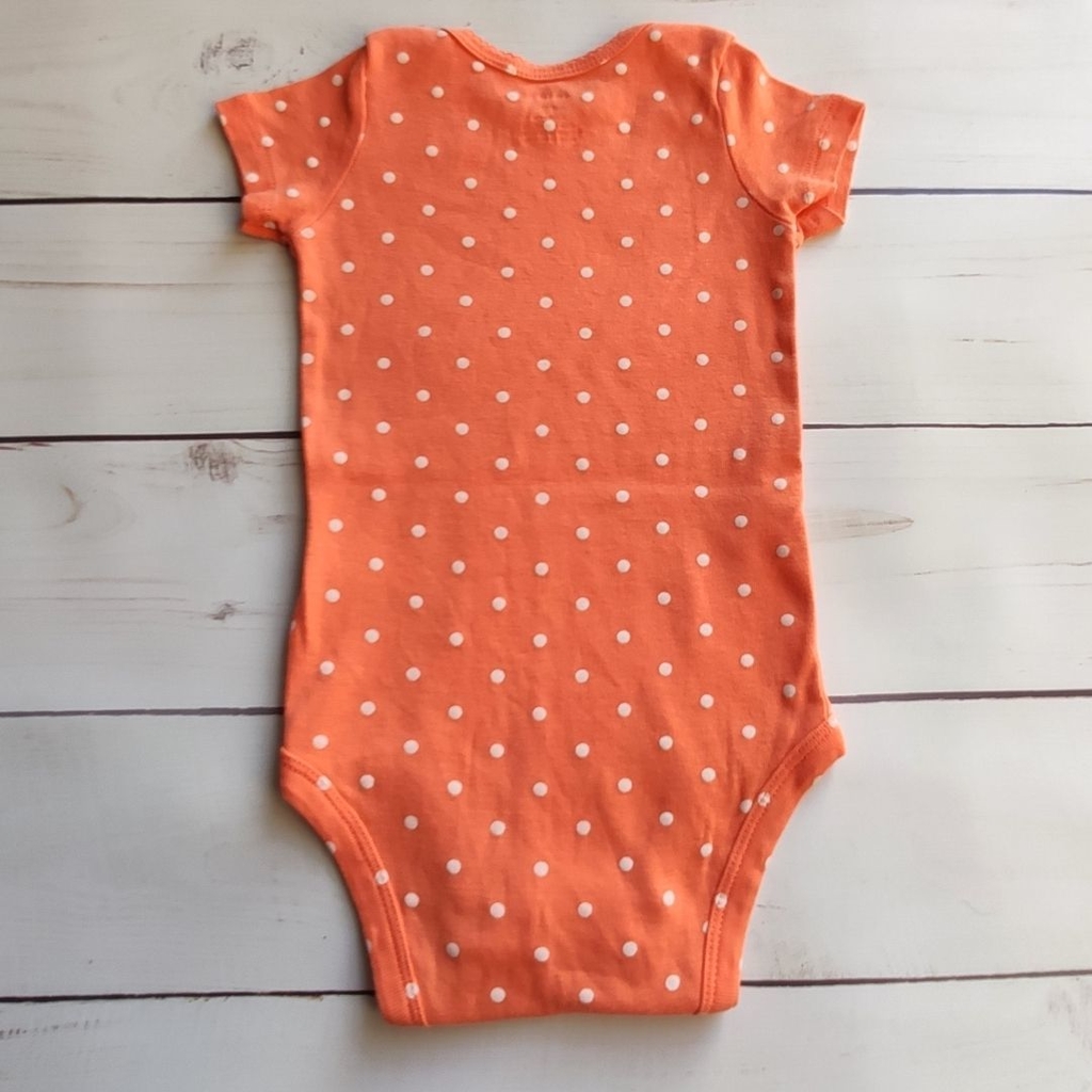 BODY - CARTERS - TALLE 12 MESES - NARANJA CON LUNARES MC
