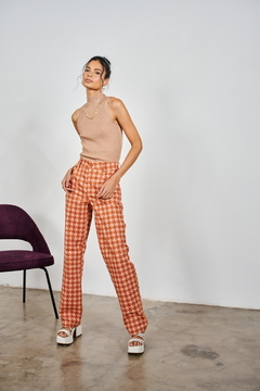 Calça de Sarja Xadrez Pied - Cali Store | Moda Feminina