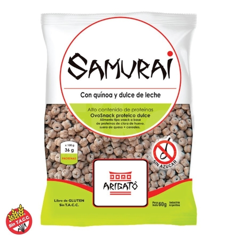 Cereal Proteico C/Quinoa y Dulce de leche Samurai 60g
