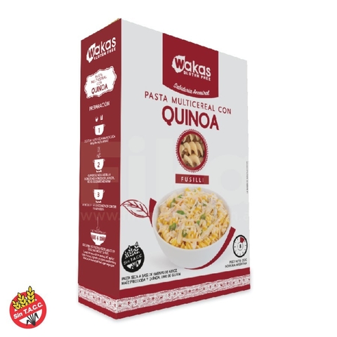 Pasta Multicereal Con Quinoa Fusilli Wakas 250g
