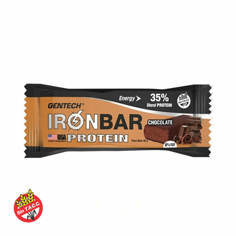 Barra Proteica Iron Bar Sabor Chocolate Gentech 46g
