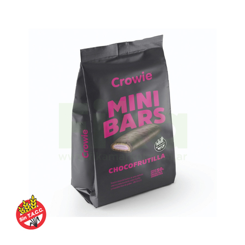 Mini Bars de Choco Frutilla Crowie 50g