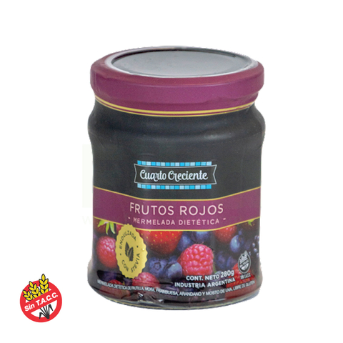 Mermelada dietetica C/ Stevia Frutos Rojos Cuarto Creciente 280g