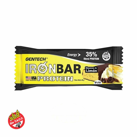 Barra Proteica Iron Bar Sabor Mousse de Limon Gentech 46g