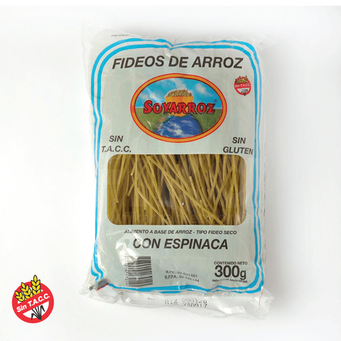 Fideos De Arroz Con Espinaca SoyArroz 300g