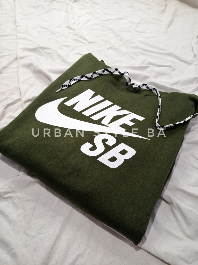 Buzo canguro frizado VERDE MILITAR - Urban Style BA