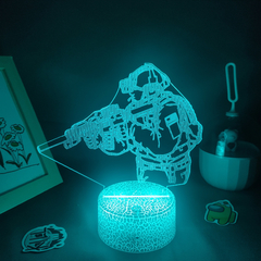 Luminária CS GO Counter-Strike Game Figura 3D Lamps Leds Neon RGB - Red Warriors - Geek Store