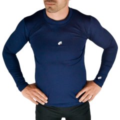 Remera Térmica de de Hombre con Frisa Azul Marino | CorpoFit ®